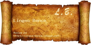 Linges Bence névjegykártya